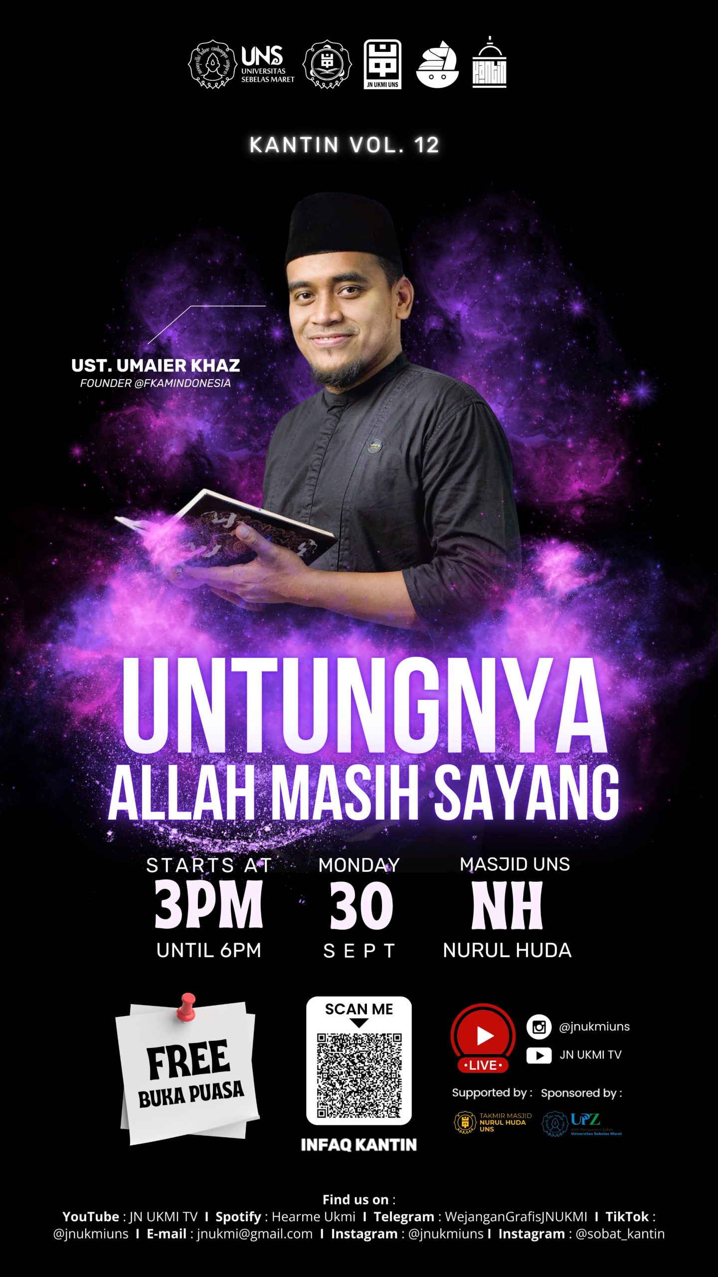 Read more about the article Kajian Rutin Vol. 12 JN UKMI UNS – “Untungnya Allah Masih Sayang”.