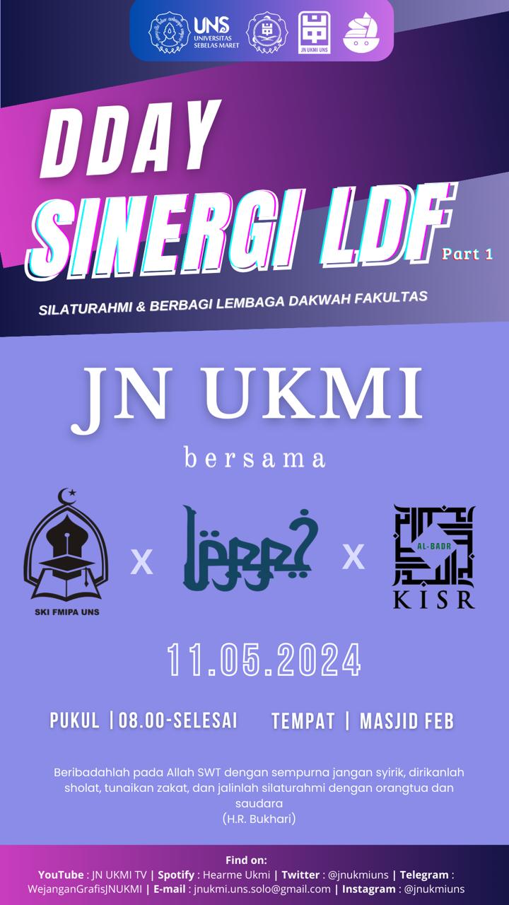 Read more about the article Sinergi LDF #1 UNS 2024: Langkah Bersama Lembaga Dakwah Fakultas dalam Berbagi Kebaikan